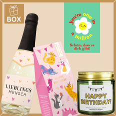 Geschenkbox Geburtstagsgeschenk für Beste Freundin „You’re one in a million“ (Set 2)