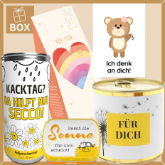 Geschenkbox zur Aufmunterung - Ich denk an dich! (Set 2)