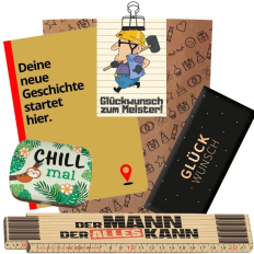 Geschenktüte zum Meistertitel „Glückwunsch zum Meister“ (Set 5)