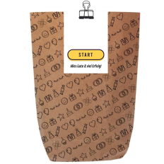 Geschenktüte Onboarding – Willkommensgeschenk „Start-Button“ – zum Befüllen