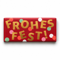 Schokolade 30g Frohes Fest - Konfetti