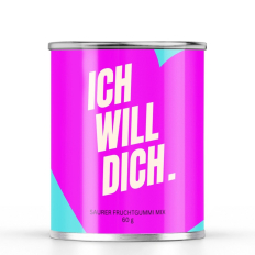 Saurer Fruchtgummi-Mix „Ich will dich.“