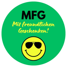 Aufkleber Sticker kreisrund ø 7 cm – MFG -
