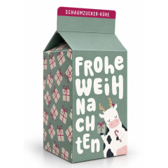 Schaumzucker-Kühe „Frohe Weihnachten“