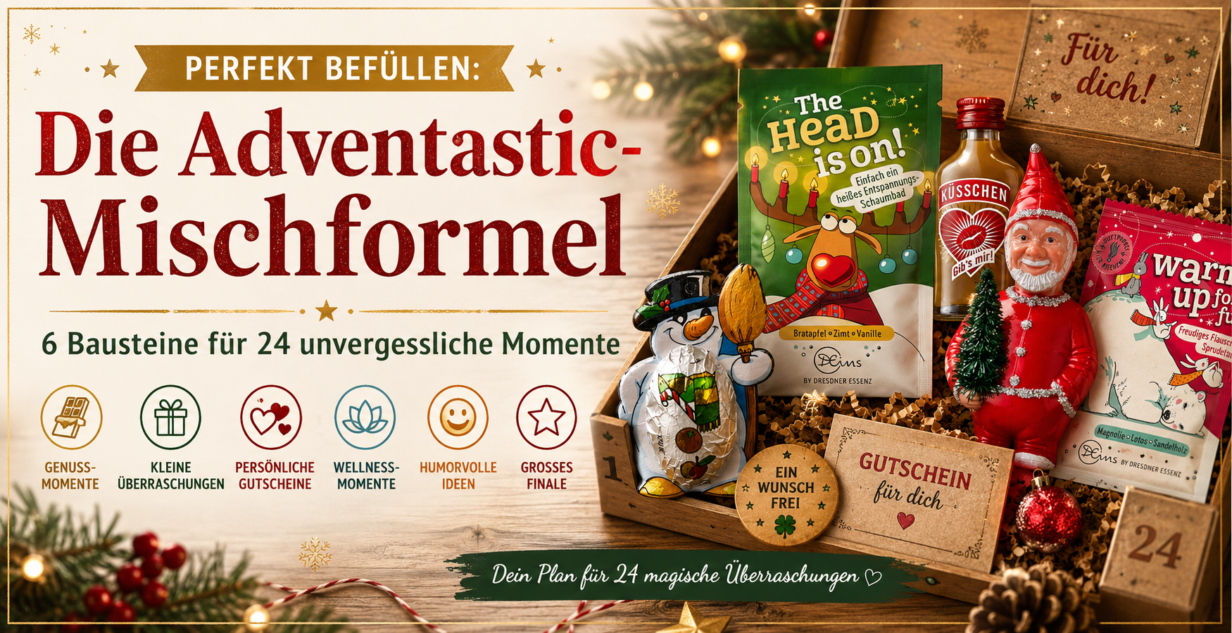Die perfekte Mischung für einen Adventskalender – so wird jedes Türchen zum Highlight