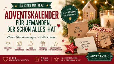 Adventskalender für jemanden, der schon alles hat: 24 Ideen