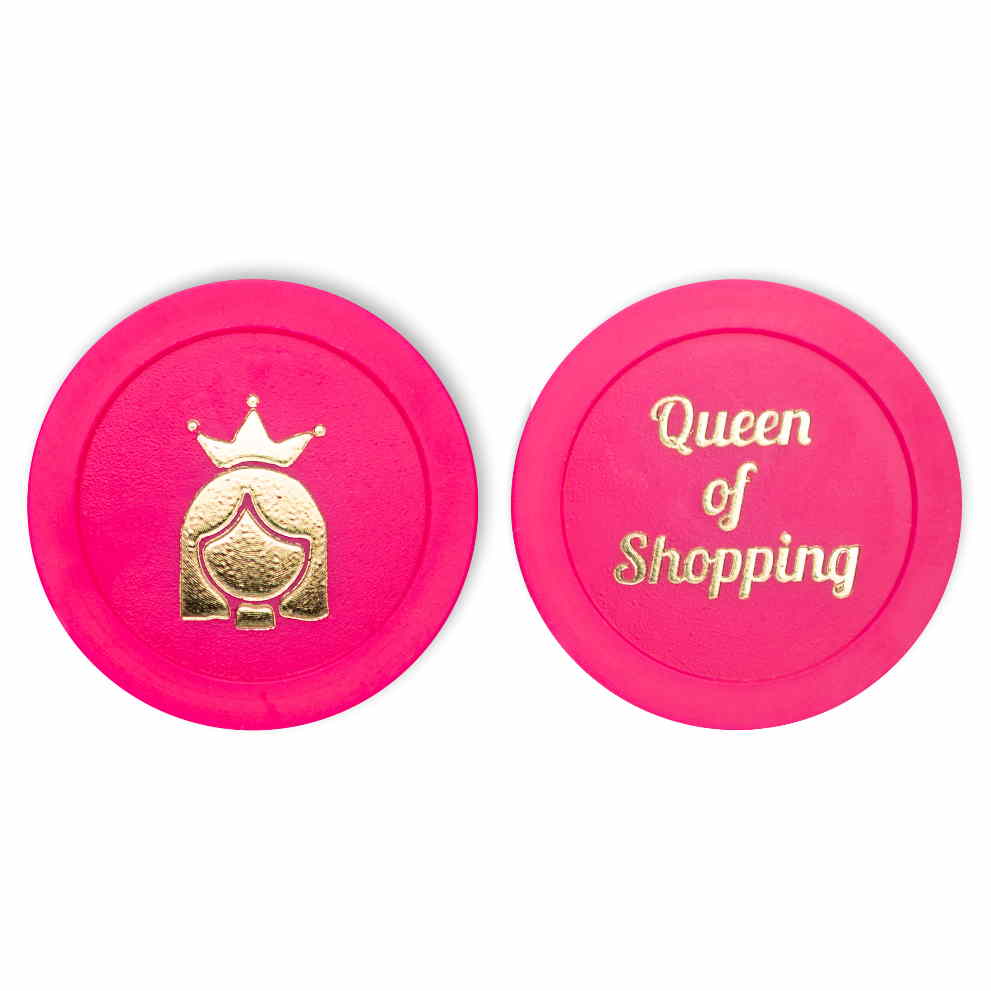 Einkaufswagenchip Queen of the Day als kleine Adventskalenderfüllung