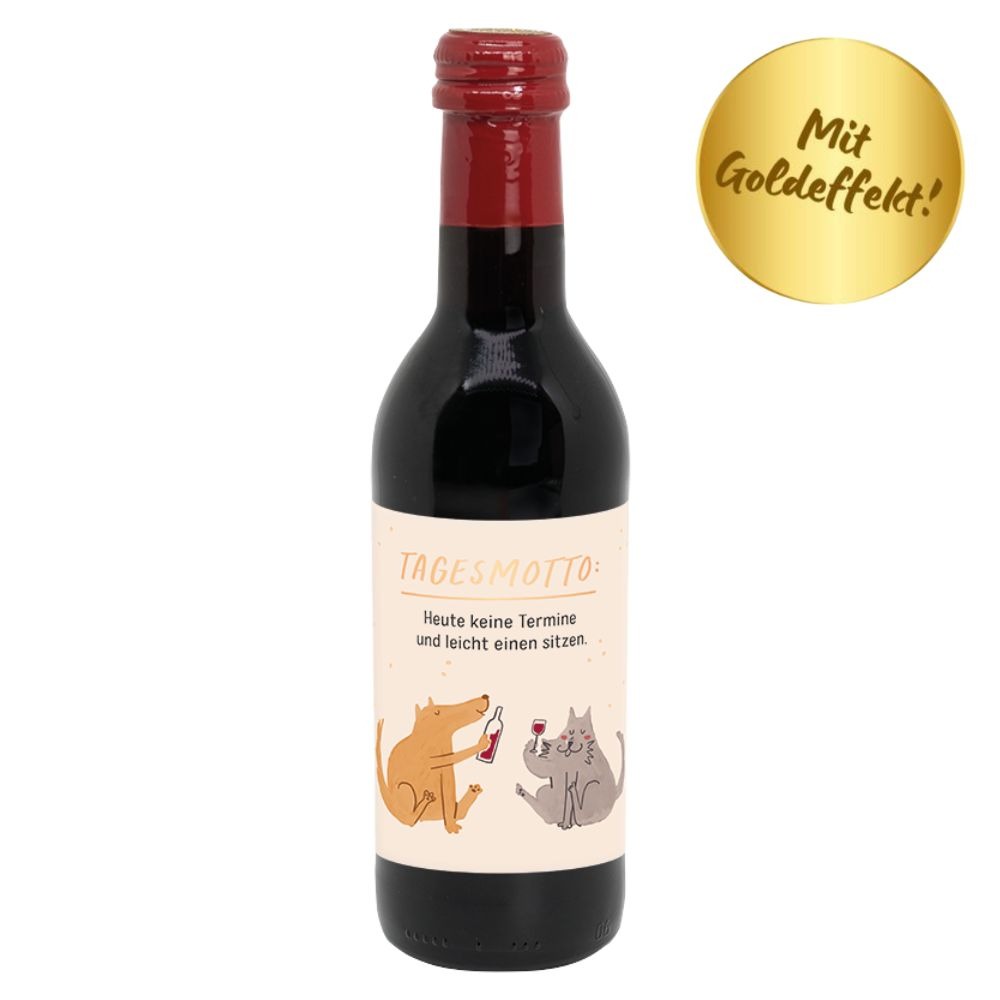 Glühwein Rot Tagesmotto als lustige Adventskalenderfüllung unter 5 Euro