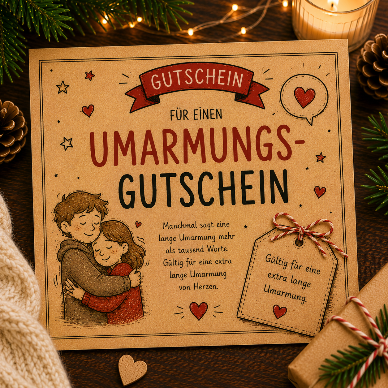 DIY Umarmungsgutschein