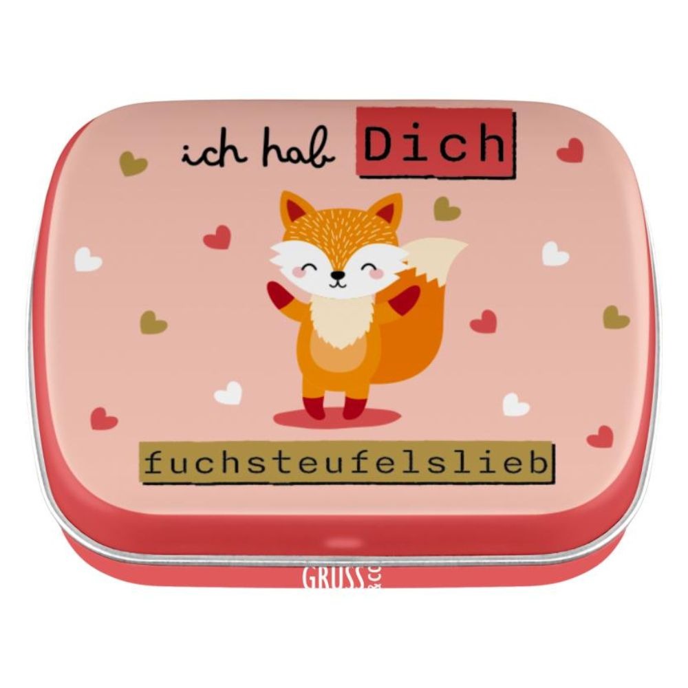 Mints Ich hab dich fuchsteufelslieb als Mini Adventskalenderfüllung