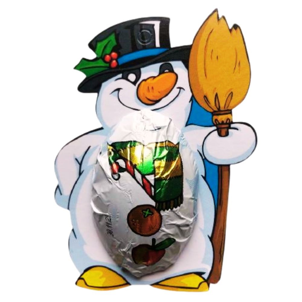 Schokoladen Schneemann Mr. Freeze als Mini Adventskalenderfüllung